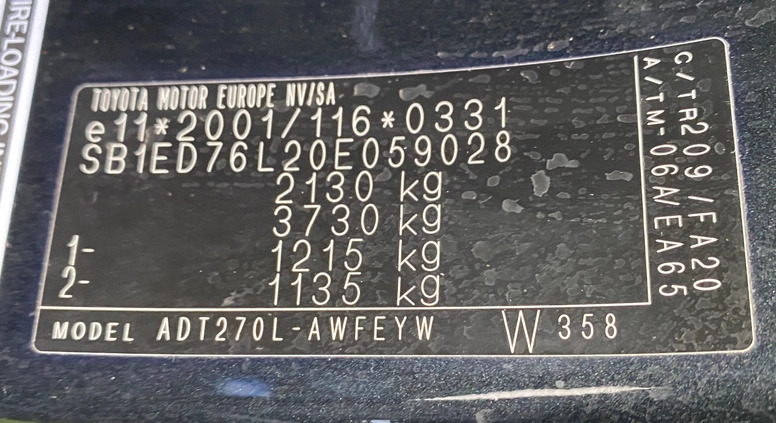 Toyota Avensis cena 33500 przebieg: 219000, rok produkcji 2011 z Warszawa małe 781